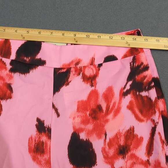 Tuckernuck Pants Women's M Pink Floral Cerise Blossom Erin Wide Leg Side Zip NWT - Picture 6 of 13